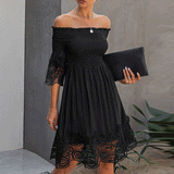 Beth Dutton Bohemian Dress Winter Autumn Midi Dresses Backless Solid Color Lace Dress