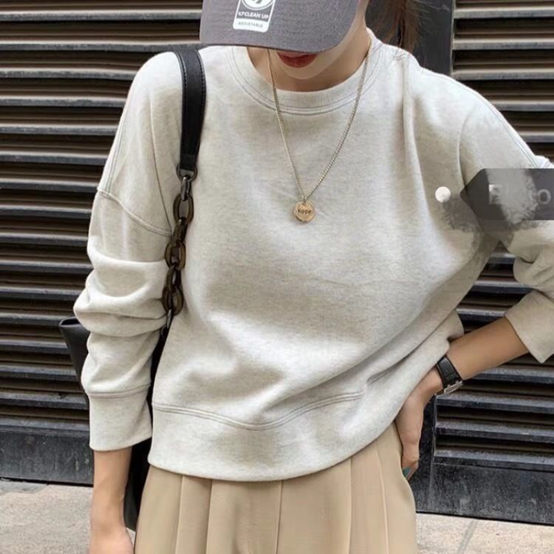 Diana Harvard Sweatshirt Short round Neck Bright Line Sweater