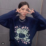 Diana Harvard Sweatshirt Loose Men's and Women's round Neck Pullover Terry Sweater