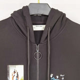 Off White Zipper Hoodie Autumn and Winter Arrow Zipper Cardigan Hoodie Coat