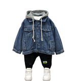 Toddler Boys Jackets Boys' Denim Jacket Spring Hooded Top