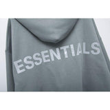 Fog Hoodie High Street Reflective Letters Embroidered Hoodie Men and Women Baggy Coat Fear Of God