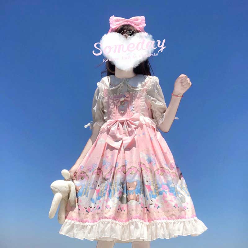 Gothic Lolita Harajuku Style Clothing Fantasy Amusement Park Sling JSK Dress