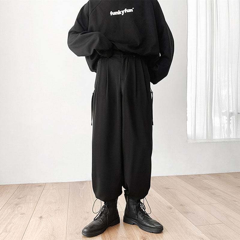 Men Suit Pants Loose-Fitting Casual Ankle-Banded Suit Pants