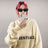 Fog Sweatshirt Hoodie Letter Crew Neck Sweater Men'S High Street Loose Trendy Large Size Retro Sports Fear Of God essential