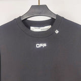 Off White Sweatshirts Long Sleeve round Neck Neck Sweater Autumn and Winter Oil Painting round Neck Men and Women