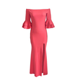 Mariah Carey See through Dress Solid Color Evening Dress plus Size Dress