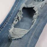 Amiri Jeans Casual Hip Hop Wash Splash-Ink Painted Slim Jeans Casual Fashionable 6563