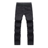 J Shaped Jeans Men's Jeans Motorcycle Style Stretch Skinny Pleated Trendy
