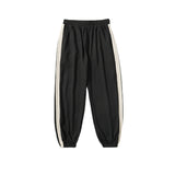 Men Trousers Men's Casual Pants Men's Striped High Waist Straight Loose Trousers