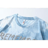 Men T Shirt Summer Casual Tops Letter Print Short-Sleeve T-shirt Men's Fashion Brand round Neck Street Fashion Loose Half Sleeve