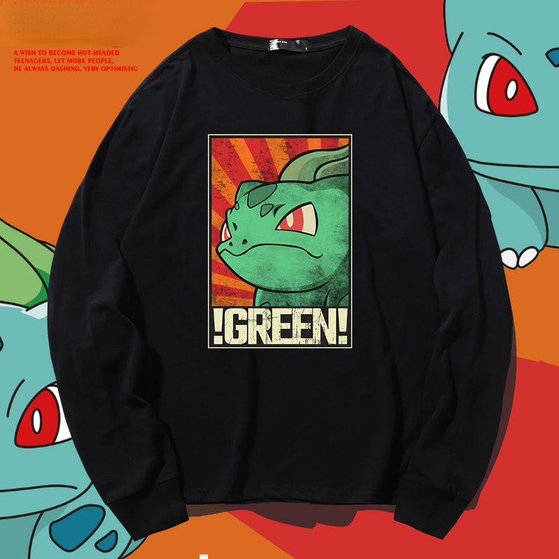 Men And Women Pokemon Pikachu Hoodie Pokémon Long Sleeve T-shirt