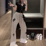 CHH Chrome Heart CHH Spring/Summer Women's Elastic Wide Leg Leisure Sweatpants