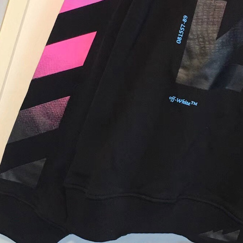 Off White Sweatshirts Long Sleeve round Neck Neck Sweater Ow Gradient Arrow Sweater round Neck Terry Loose round Neck Pullover