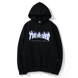 Thrasher Hoodie Autumn and Winter Flame Men and Women Casual Hooded Coat