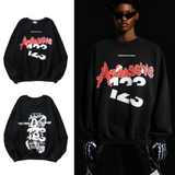 Rrr123 Sweatshirt Printing Crew Neck Casual Loose Sweater