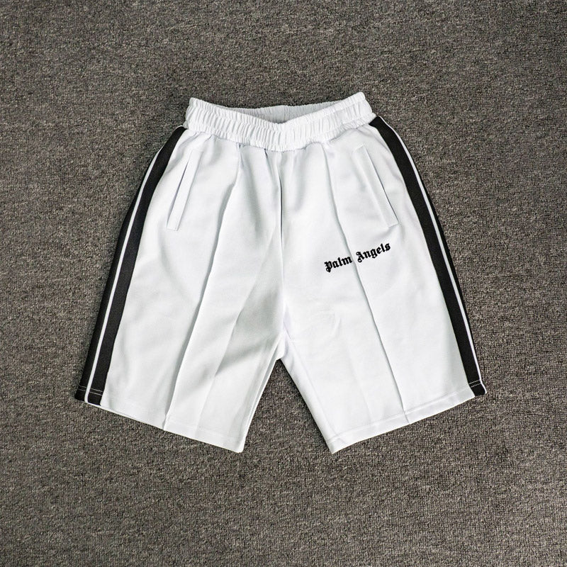 Palm Angels Vintage Rainbow Ribbon Striped Casual Shorts