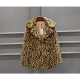 Men Dalmatian Coat Fur Mid-Length Suit Coat