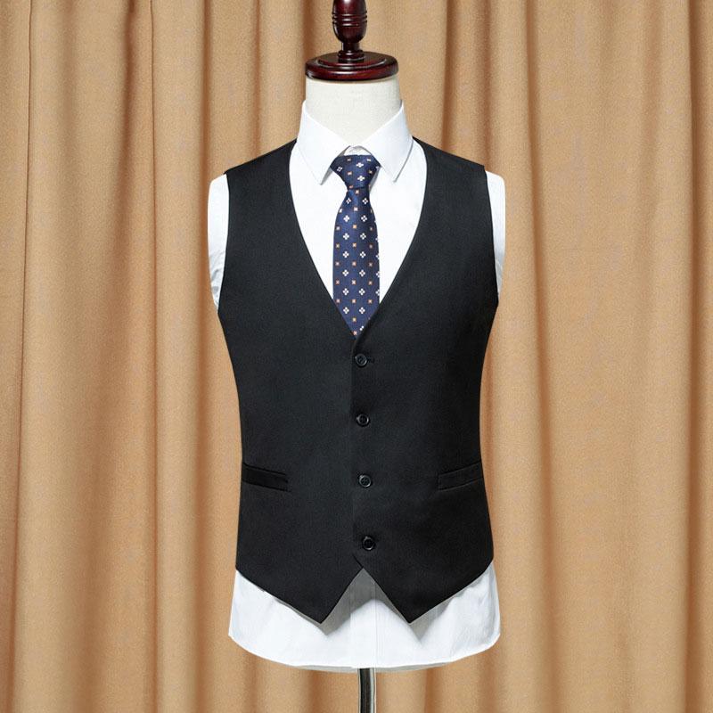 Tuxedo Vests Men's Suit Vest Spring and Autumn Slim Fit Fashion Tailored Suit Vest Business Leisure Professional