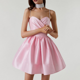 Mariah Carey Dress Pleated Suspender Dress Sexy Temperament