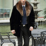 Beaver Coat Men Autumn and Winter Men's plus Size Fur Jacket Warm