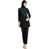Burkini Muslim Swimwear Printed Swimsuit Three-Piece Set