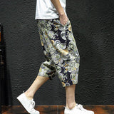 Linen Pants Straight Leg Pants Drawstring Lightweight Elastic Beach Pants Summer Cropped Pants plus Size Loose Casual Pants