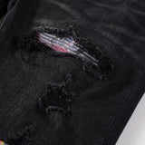 Amiri Jeans Casual Hip Hop Wash Splash-Ink Painted Slim Jeans Casual Fashionable 8638