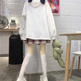 Gothic Lolita Harajuku Style Clothing Hooded Cute Printed Fleece Hoodie