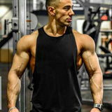 Man Tanks Men's round Neck Vest Summer Cotton