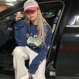 Diana Harvard Sweatshirt Loose Men's and Women's round Neck Pullover Terry Sweater