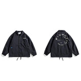 Flower Print Baseball Uniform Men's Spring Loose Bomber Jacket Men's plus Size Retro Sports Casual Jacket Men Shacket Men Jacket