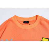 We11done Hoodie Autumn and Winter Chocolate Snowflake Puff Print round Neck Pullover for Men and Women