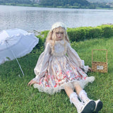 Gothic Lolita Harajuku Style Clothing Autumn Fairy Tale Long Sleeve Dress Light Lolita