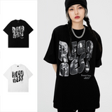 Blackair T Shirt Abstract Letter Short Sleeve T-shirt