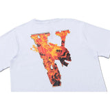 Vlone Summer Fashion Printed Short Sleeve Loose Oversized Tshirt