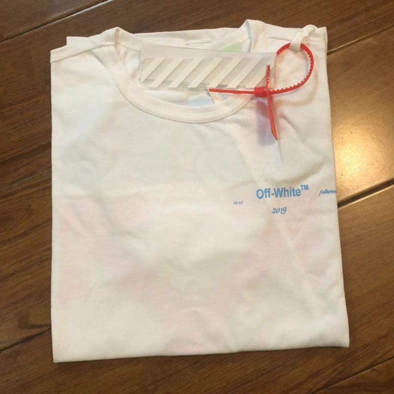 Off White T Shirt Summer Gradient Color Arrow Print Short Sleeve Tshirt Owt Casual Fashionable