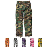 Hip Hop Camoufiage Print Savage Orange Camo Cargo Pants Spring and Autumn Workwear Camouflage Long Pants Loose Hip Hop plus Size