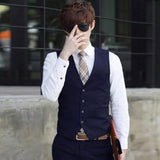 Tuxedo Vests Autumn Men's Suit Vest Male Business Casual Suit