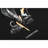 Present T Shirt Vintage Distressed Python Print Loose round Neck T-shirt Couple