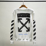 Off White Sweatshirts Long Sleeve round Neck Neck Neck Sweater Loose Spring and Autumn Long Sleeve