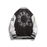 Men Baseball Jacket Spring Stitching Baseball Uniform Men Loose Jacket Coat