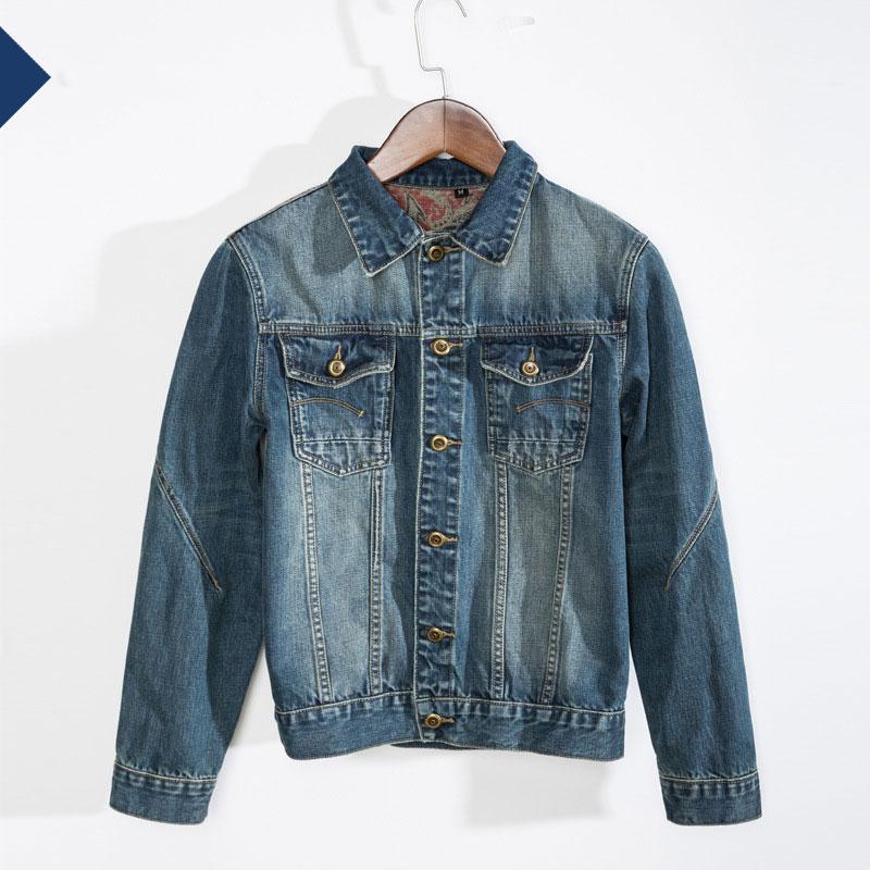 Cotton Solid Men's Denim Trucker Jacket Mens Spring Autumn Casual Slim Fit Bomber Jackets Men Jean Coat Men Outwear Male Cowboy Printed