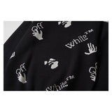 Off White Winter Sweaters Autumn and Winter Letter Pattern Crew Neck Pullover Sweater