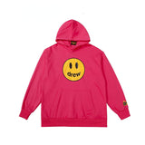 Smiley Face Hoodie Smiley Face Biber Hooded Sweater Men and Women Loose