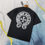CHH Chrome Heart T Shirt Spring and Summer Hand Painted Graffiti Luminous Printed round Neck Short Sleeve T-shirt for Men and Women