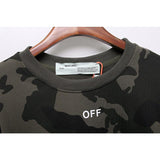 Shark Print Sweatshirts Autumn and Winter off Camouflage Arrow Men's Sweater