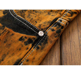 Tactics Style Outdoor Casual Pants Vintage Jeans Men Ripped Special Distressed Straight Men's Jeans