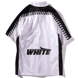 Off White T shirt Formal Shirt Spring/Summer Arrow Print Slash Short Sleeve Shirt for Men and Women