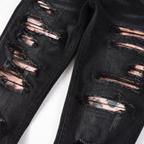 Amiri Jeans Casual Hip Hop Wash Splash-Ink Painted Slim Jeans Casual Fashionable 841